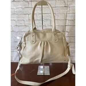 Stephanie Johnson Leather Handbag Ivory leather Bag by Stephanie Johnson